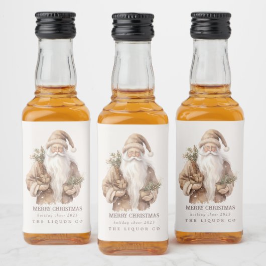 Kerstman Favorieten Mini Liquor Flesetiketten Likeurfles Etiket (Flessen)