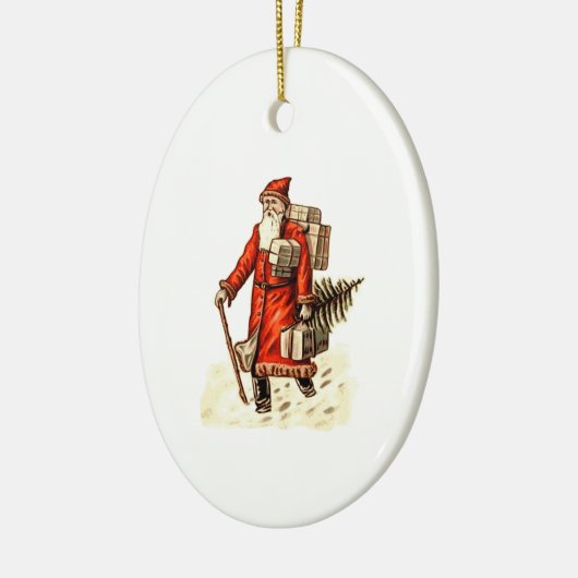  kerstman-feestdag keramisch ornament (Links)