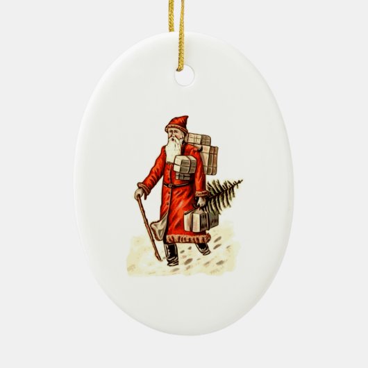  kerstman-feestdag keramisch ornament (Achterkant)