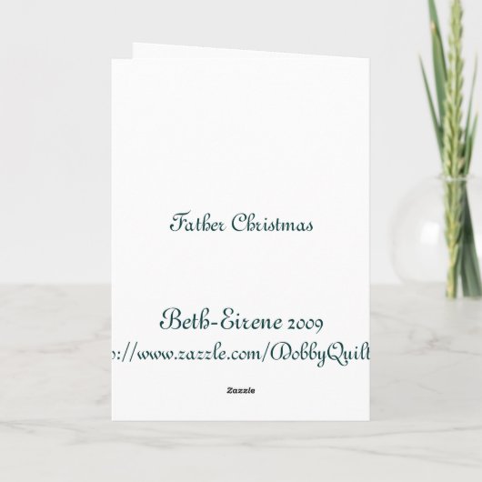 Kerstman Feestdagen Kaart (Achterkant)