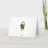 Kerstman Feestdagen Kaart (Achterkant)