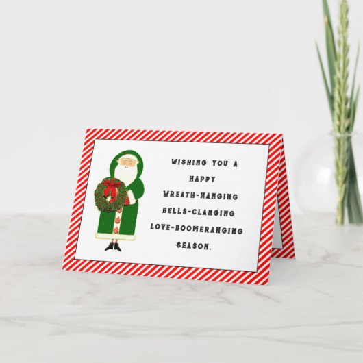 Kerstman Feestdagen Kaart (Voorkant)