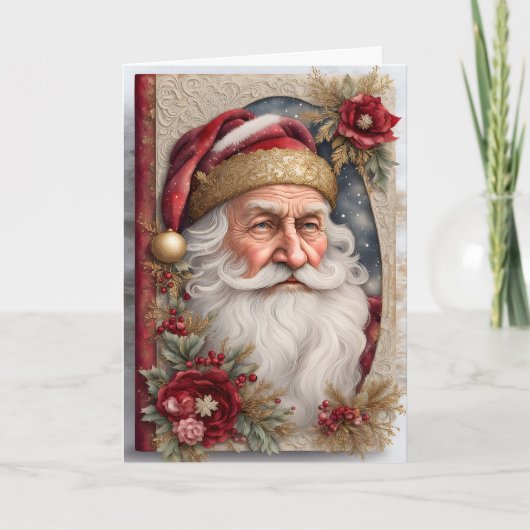 Kerstman  feestdagen kaart (Voorkant)
