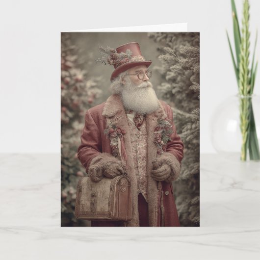 Kerstman Feestdagen Kaart (Voorkant)