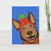 kerstman feestdagen kaart (Voorkant)