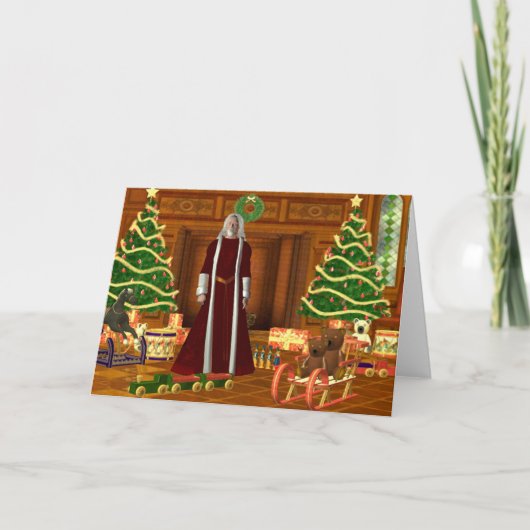 Kerstman Feestdagen Kaart (Voorkant)