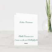 Kerstman Feestdagen Kaart (Achterkant)