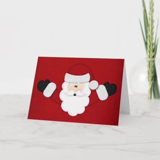 kerstman feestdagen kaart (Voorkant)
