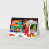 kerstman feestdagen kaart (Voorkant)