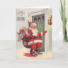 kerstman feestdagen kaart