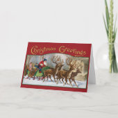 Kerstman Feestdagen Kaart (Voorkant)