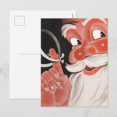 kerstman feestdagenkaart (Voorkant / Achterkant)