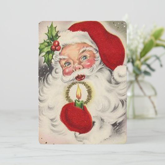 kerstman feestdagenkaart (Staand voorkant)