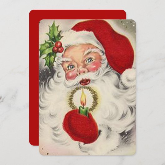  kerstman feestdagenkaart (Voorkant / Achterkant)