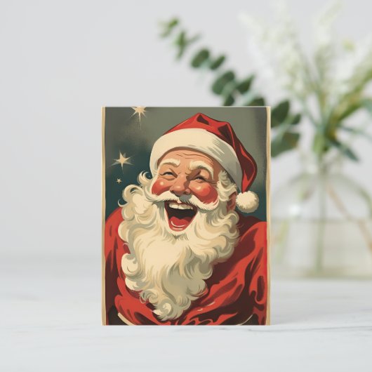 kerstman feestdagenkaart (Staand voorkant)