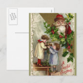  kerstman feestdagenkaart (Voorkant / Achterkant)