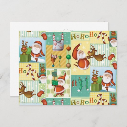 Kerstman Feestdagenkaart (Voorkant / Achterkant)