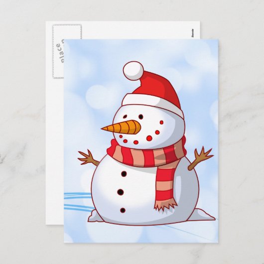 kerstman feestdagenkaart (Voorkant / Achterkant)