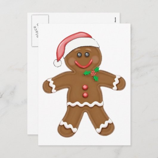 kerstman feestdagenkaart (Voorkant / Achterkant)