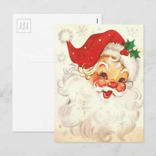 kerstman feestdagenkaart (Voorkant / Achterkant)