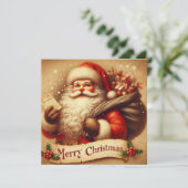 Kerstman Feestdagenkaart (Staand voorkant)