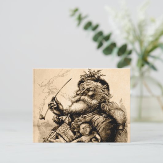 kerstman feestdagenkaart (Staand voorkant)