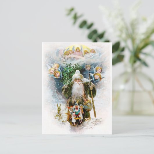  kerstman feestdagenkaart (Staand voorkant)