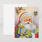 kerstman feestdagenkaart (Voorkant / Achterkant)