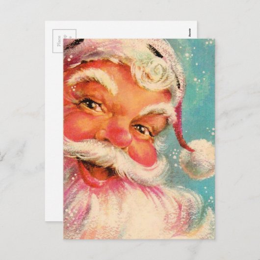  kerstman feestdagenkaart (Voorkant / Achterkant)