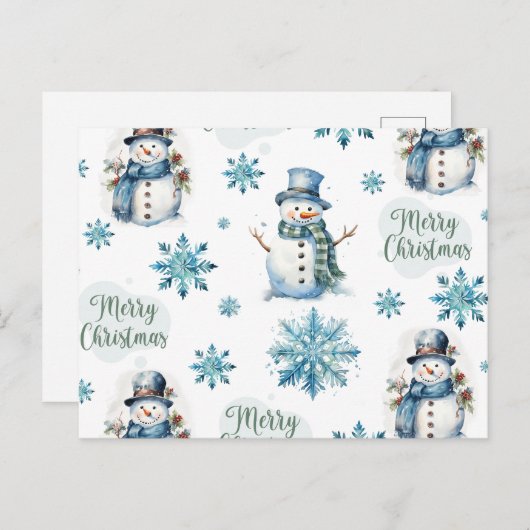 Kerstman Feestdagenkaart (Voorkant / Achterkant)