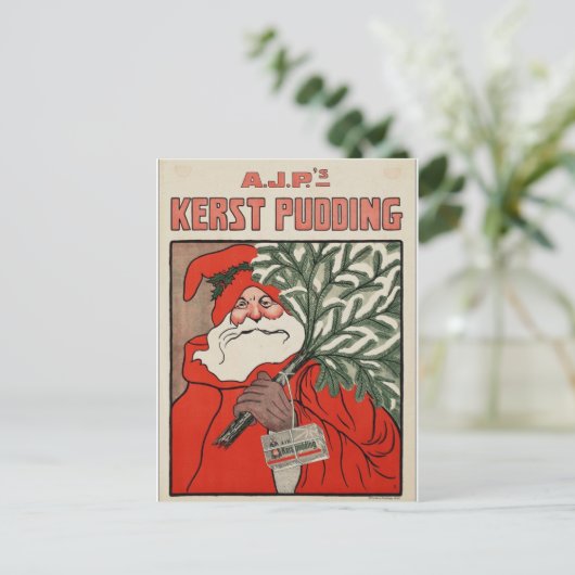 kerstman feestdagenkaart (Staand voorkant)