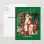  kerstman feestdagenkaart (Voorkant / Achterkant)