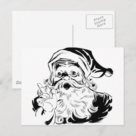  kerstman feestdagenkaart (Voorkant / Achterkant)