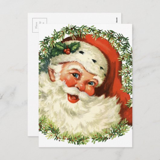 kerstman feestdagenkaart (Voorkant / Achterkant)