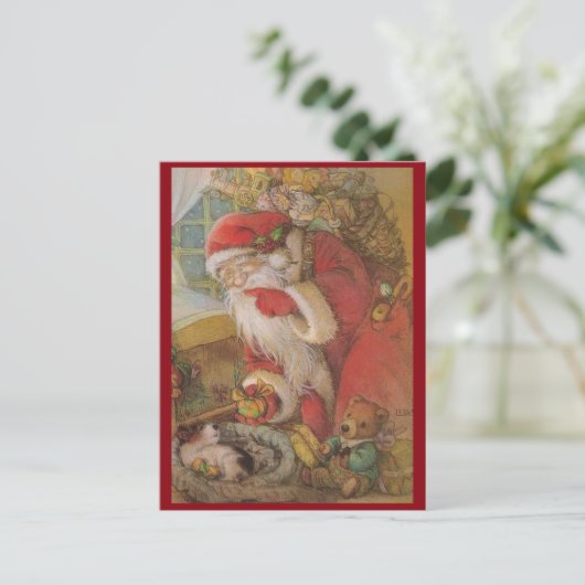 kerstman feestdagenkaart (Staand voorkant)