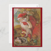 kerstman feestdagenkaart (Voorkant / Achterkant)