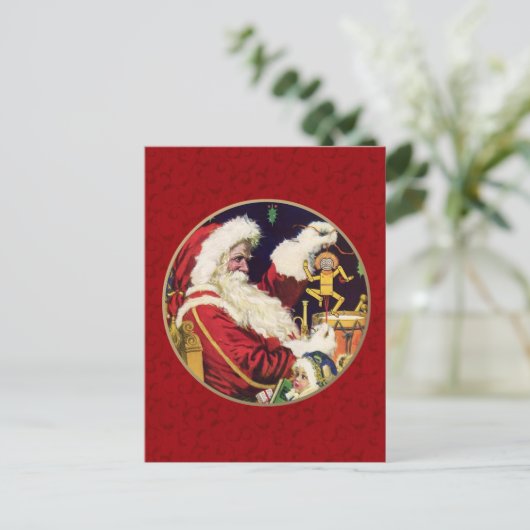  kerstman feestdagenkaart (Staand voorkant)