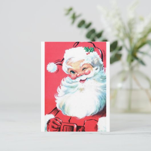  kerstman feestdagenkaart (Staand voorkant)