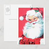 kerstman feestdagenkaart (Voorkant / Achterkant)