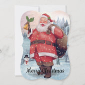 Kerstman  feestdagenkaart (Voorkant)