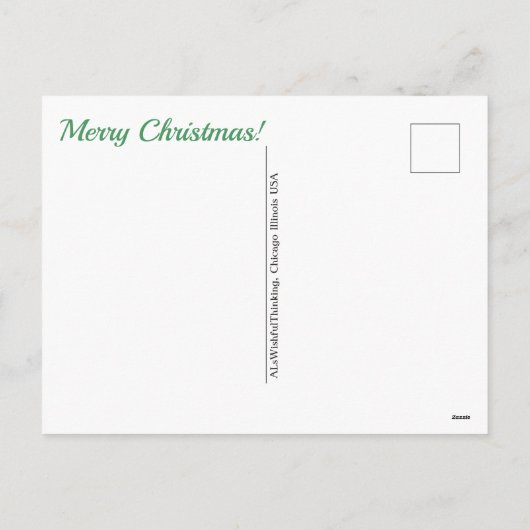 Kerstman Feestdagenkaart (Achterkant)