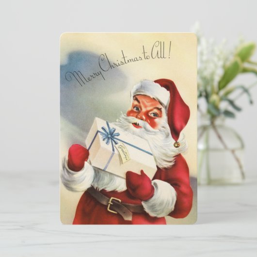  kerstman feestdagenkaart (Staand voorkant)