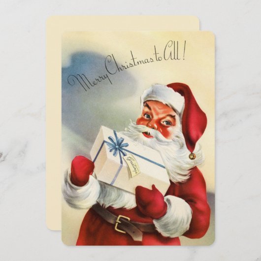 kerstman feestdagenkaart (Voorkant / Achterkant)