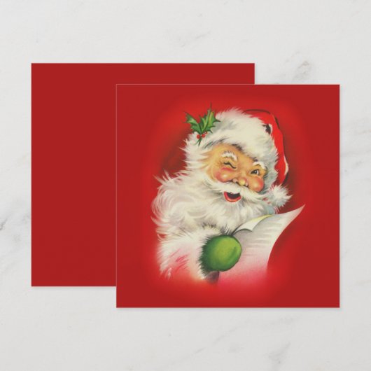  kerstman feestdagenkaart (Voorkant / Achterkant)