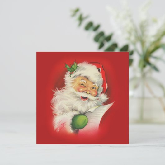  kerstman feestdagenkaart (Staand voorkant)