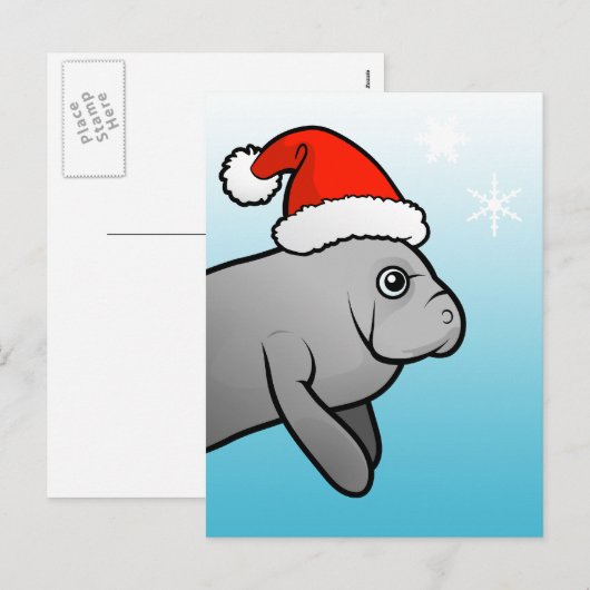 kerstman feestdagenkaart (Voorkant / Achterkant)