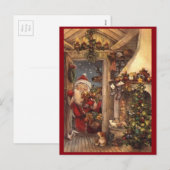 kerstman feestdagenkaart (Voorkant / Achterkant)