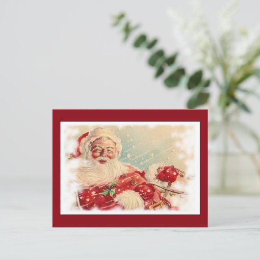  kerstman feestdagenkaart (Staand voorkant)