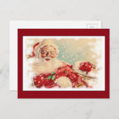 kerstman feestdagenkaart (Voorkant / Achterkant)