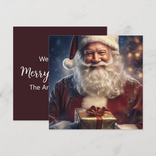 Kerstman  feestdagenkaart (Voorkant / Achterkant)
